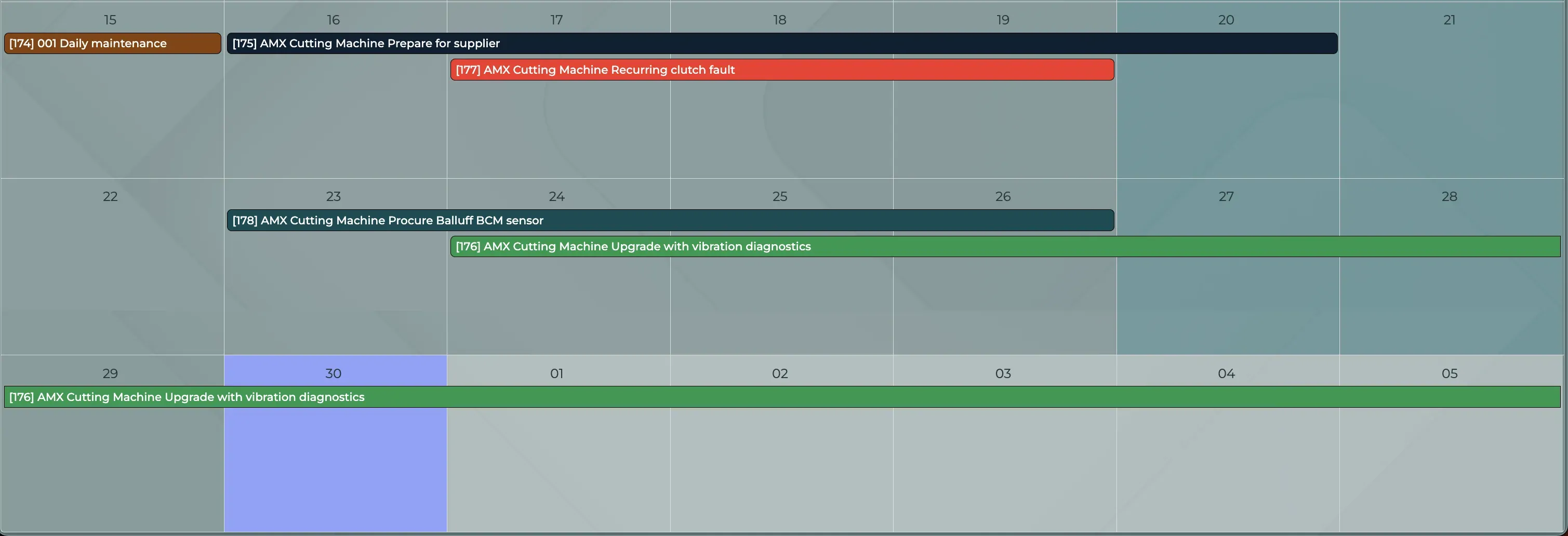 TAMMS Calendar